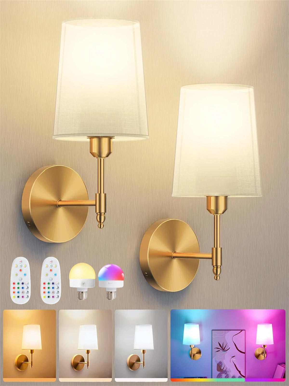 Battery Operated Wall Sconce LED