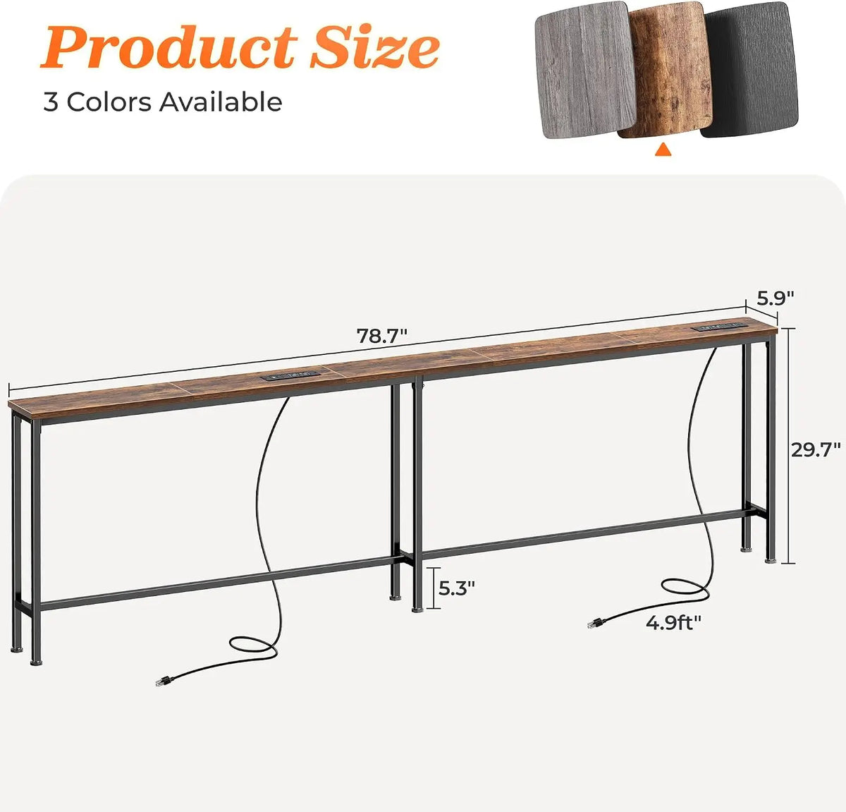 Stylish Sofa Side Table with Convenient Power Outlets for Modern Living