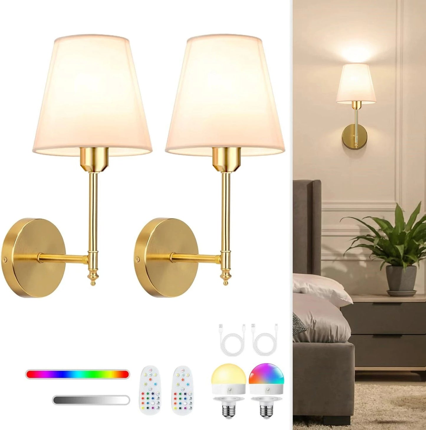 Battery Operated Wall Sconce LED