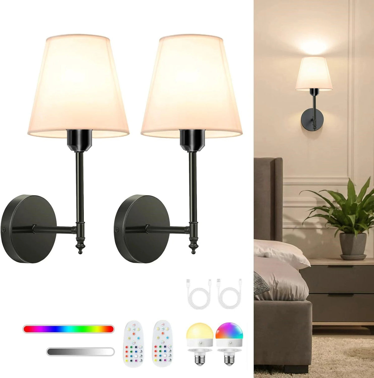 Battery Operated Wall Sconce LED