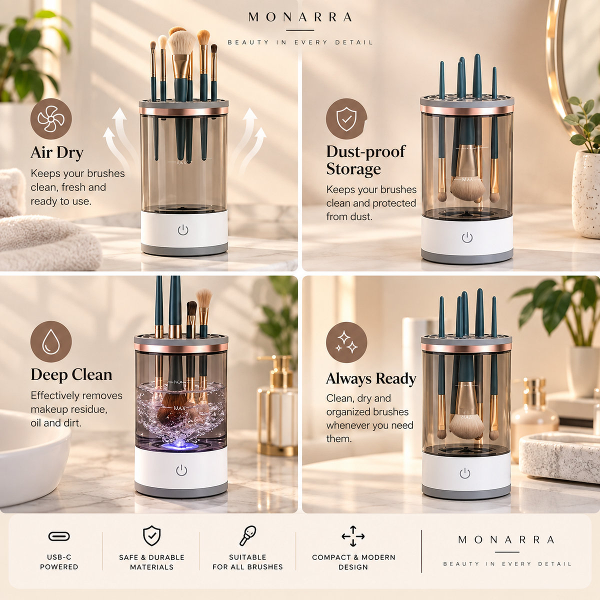 Makeup Brush Cleaner USB C  PLUG