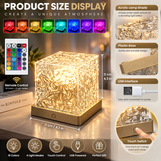 LED Water Ripple Aurora Projector Night Light