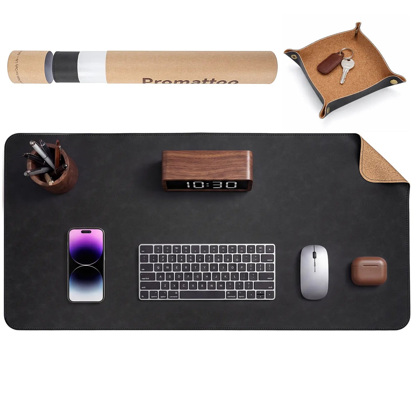 Leather Desk Mat & Tray Set