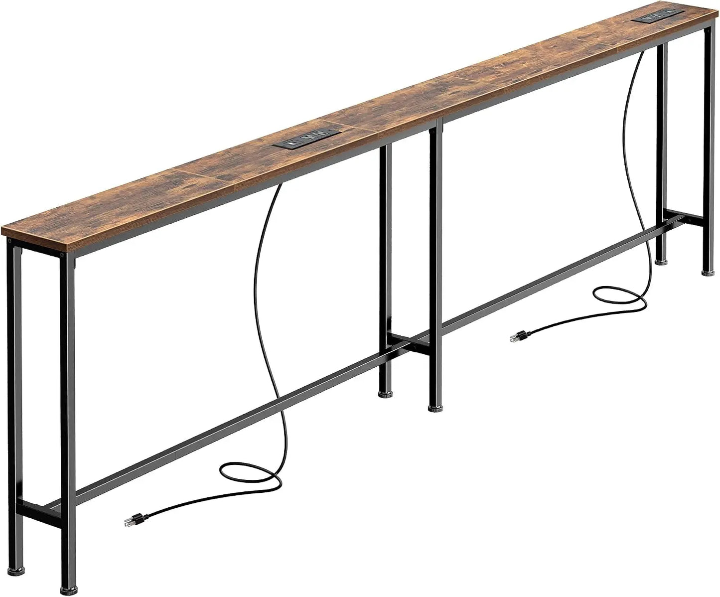 Stylish Sofa Side Table with Convenient Power Outlets for Modern Living