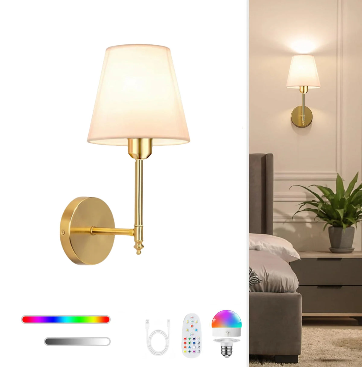 Battery Operated Wall Sconce LED